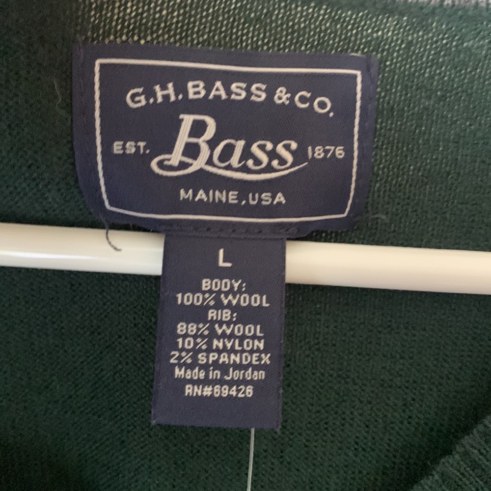NWT G.H. BASS & CO. Mens Pine Grove 100% Wool Sweater - Picture 12 of 16